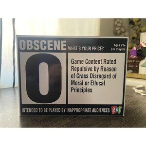Obscene What's Your Price? Card Game Night by Go! Ages 21+ 2-6 Players Adult